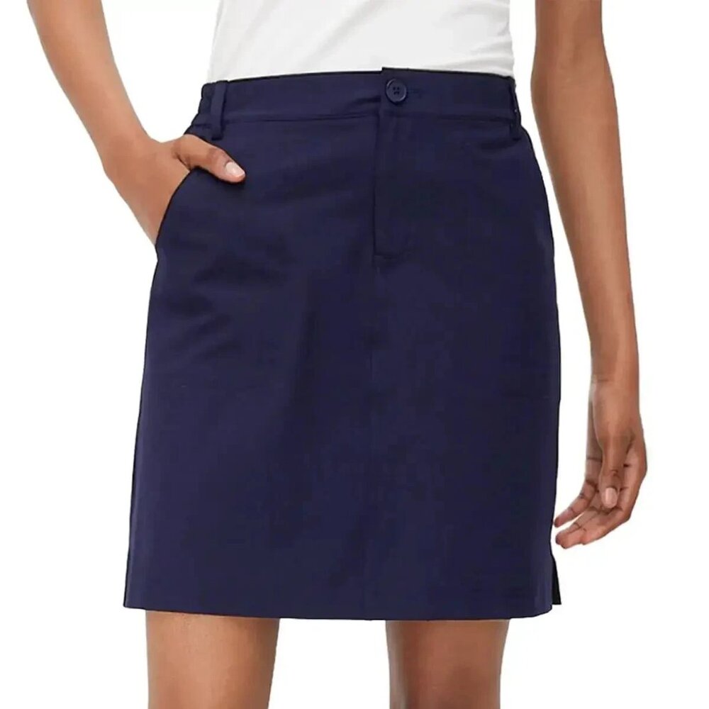 Women's Navy Skort with Front Pockets